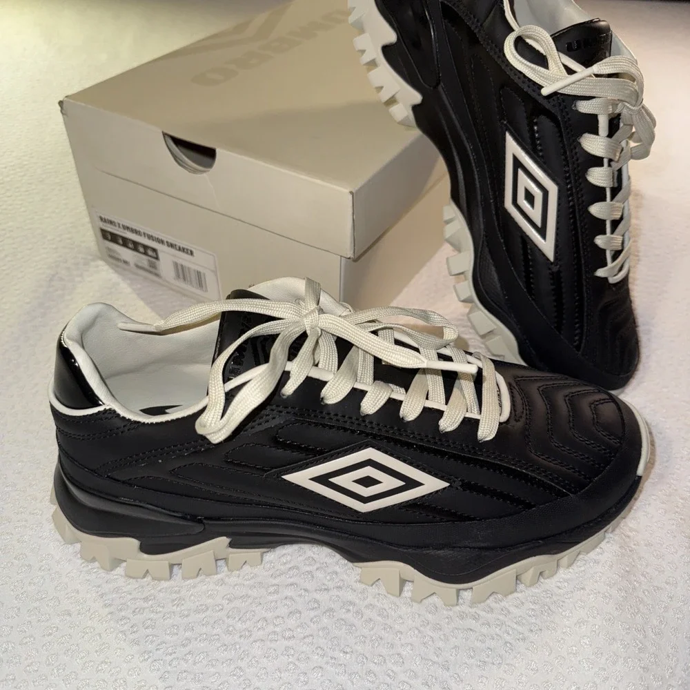 Rare Rains X Umbro Collab Fusion Sneaker Men's Sz 8 Black White New With Box